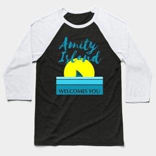 Amity Island Welcomes You Baseball T-Shirt